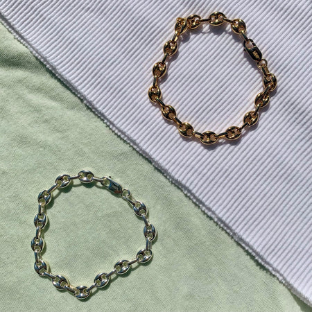 6mm Café Corsé bracelet/ Gold or Silver