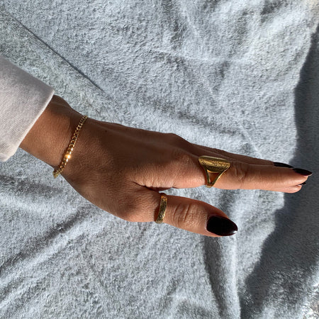 Lucky curb bracelet/ GOLD or SILVER