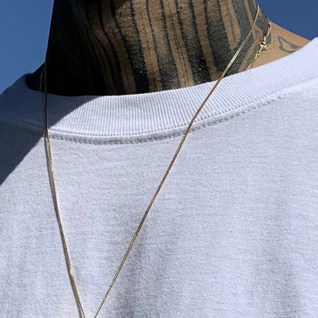 24" thin curb chain, 1mm/ GOLD or SILVER !⋈!