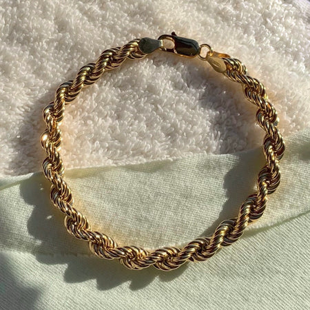Bold rope bracelet/ GOLD or SILVER