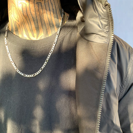 4mm Figaro chain/ GOLD or SILVER !⋈!