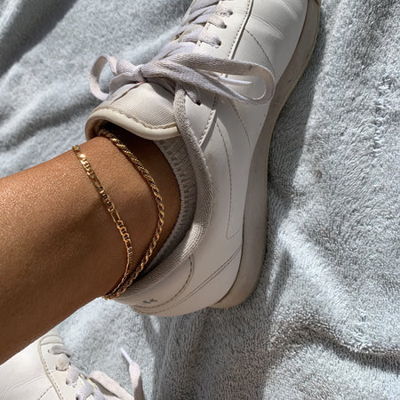 Rope anklet/ GOLD or SILVER