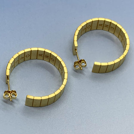 Matte RiRi Casio hoops in GOLD