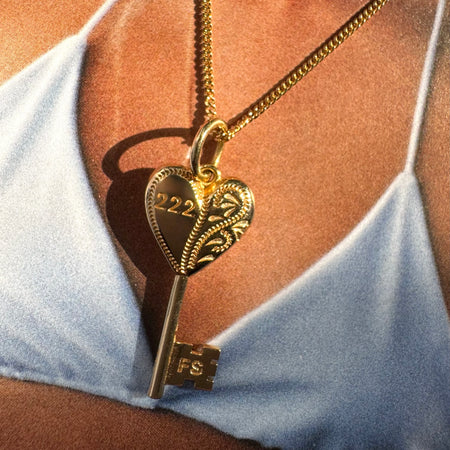 Heaven key pendant necklace in GOLD or SILVER