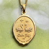 Bambi & Swan pendant necklace/ GOLD or SILVER