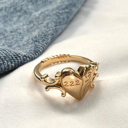 Guardian Angel Ring 222 or 444 in Gold or Silver