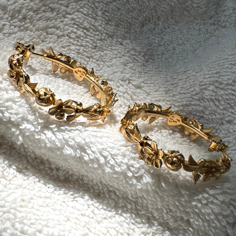 Garden Party Hoops in GOLD or SILVER