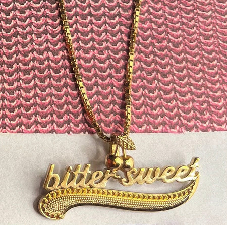 bitter🍒sweet pendant necklace/ Gold or Silver