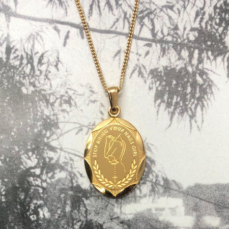 25%OFF Blessing manicure pendant necklace/ GOLD or SILVER