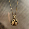 Zebra pendant necklace/ GOLD or SILVER
