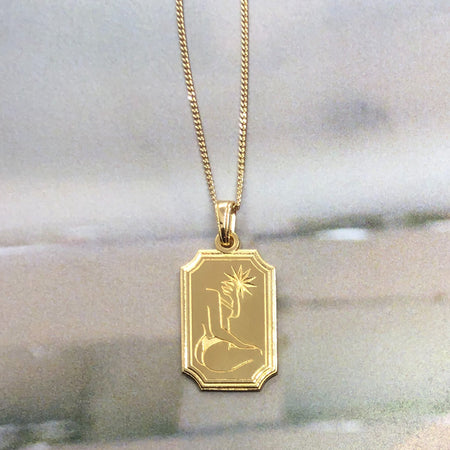 Self-Portrait pendant necklace/GOLD or SILVER