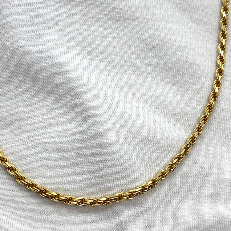 18" Rope chain/ Gold or SILVER