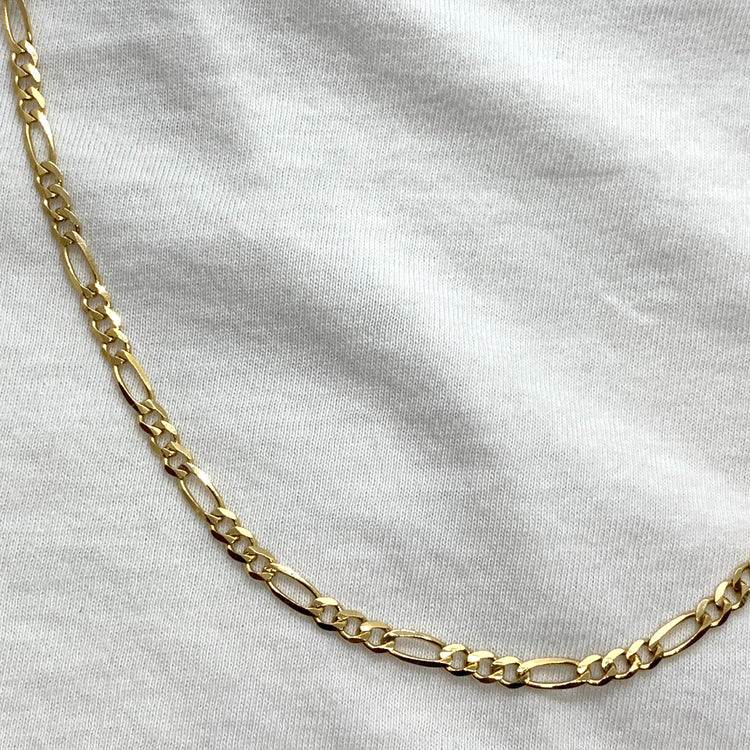 3,5mm thick Figaro chain, 20"/ GOLD or SILVER !⋈!