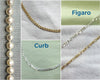 Paradise Pendant Necklace / Gold or Silver / Curb, Figaro or Pearls