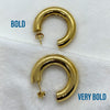The very bold and the very beautiful hoops in GOLD