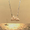 Days of Summer pendant necklace/ Gold or Silver/ figaro or pearls necklace