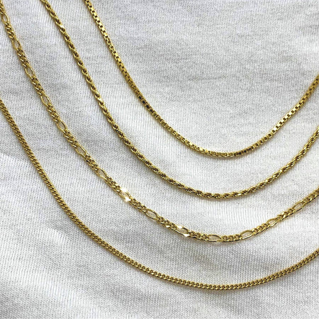Delicate chains selection, 4 styles, many lengths/ Gold or Silver